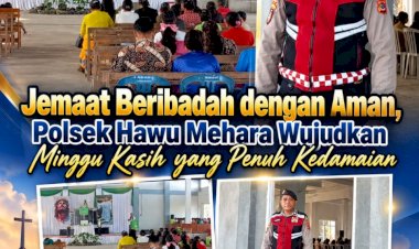 Jemaat-Beribadah-dengan-Aman,-Polsek-Hawu-Mehara-Wujudkan-Minggu-Kasih-yang-Penuh-Kedamaian