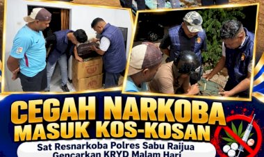Cegah-Narkoba-Masuk-Kos-Kosan,-Sat-Resnarkoba-Polres-Sabu-Raijua-Gencarkan-KRYD-Malam-Hari