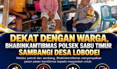 CEGAH-GANGGUAN-KAMTIBMAS,-BHABINKAMTIBMAS-POLSEK-SABU-TIMUR-SAMBANGI-WARGA-DESA-LOBODEI