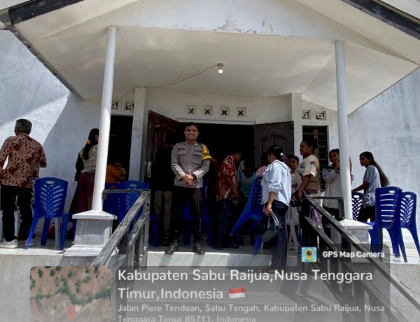 GIAT PATROLI, MONITORING DAN PENGAMANAN PELAKSANAAN IBADAH KEBAKTIAN GEREJA HARI MINGGU, DI WILAYAH HUKUM POLRES SABU RAIJUA