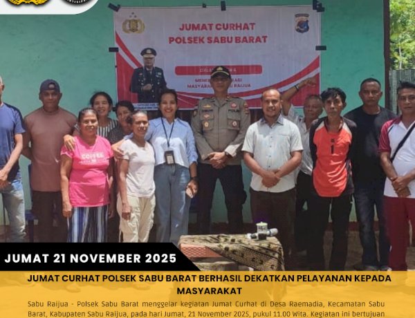 Jumat Curhat Polsek Sabu Barat Berhasil Dekatkan Pelayanan Kepada Masyarakat