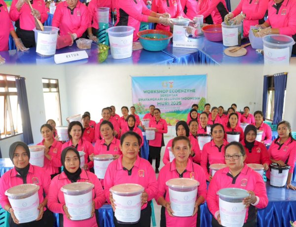 BHAYANGKARI CABANG SABU RAIJUA LAKSANAKAN WORKSHOP ECOENZYME SERENTAK BHAYANGKARI SELURUH INDONESIA DALAM RANGKA MURI 2025
