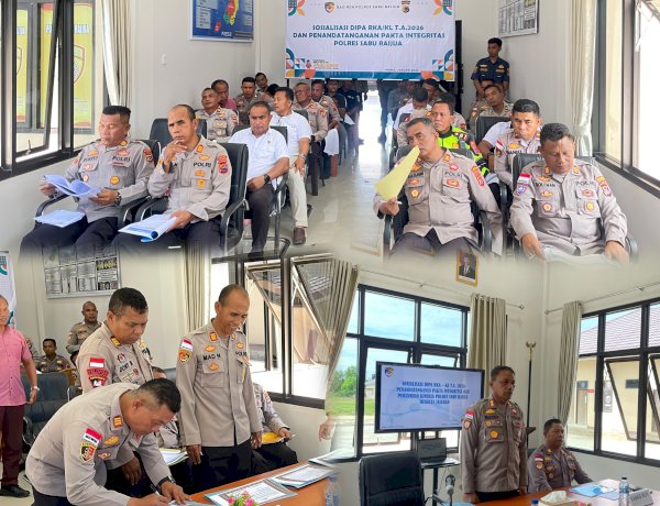 Polres Sabu Raijua Gelar Sosialisasi DIPA RKA-K/L serta Penandatanganan Perjanjian Kinerja dan Pakta Integritas TA 2026