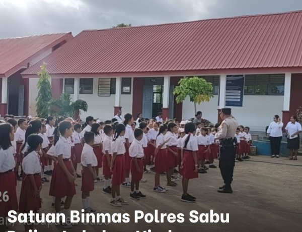 Satuan Binmas Polres Sabu Raijua Lakukan Himbauan Kamtibmas di SD INPRES LEDEANA