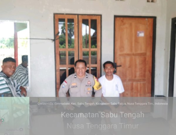 Bhabinkamtibmas Polres Sabu Raijua Laksanakan Sambang dan Himbauan Kamtibmas