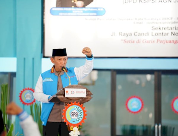 Silaturahmi Ramadhan Bareng KSPSI di Jatim, Kapolri Ajak Buruh Bersatu Dukung Upaya Perdamaian Presiden 