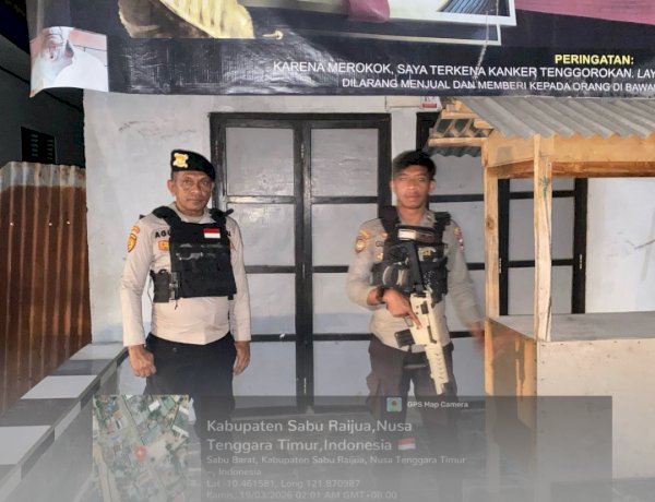 Patroli Rumah Kosong Ditinggal Mudik, Polres Sabu Raijua Tingkatkan Pengamanan Selama Mudik Lebaran
