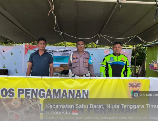 Pengamanan Idul Fitri di Bundaran Menia Berjalan Lancar