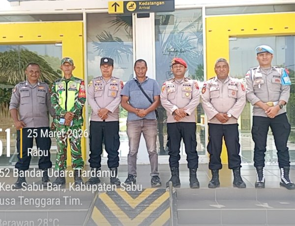 Hari terakhir pengamanan perayaan Idul Fitri Polres Sabu Raijua tetap melakukan pengamanan.