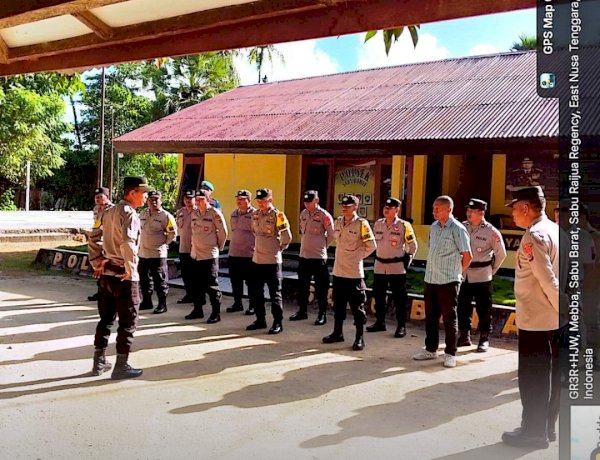 Apel pagi dipolsek Sabu Barat dipimpin oleh Kapolsek