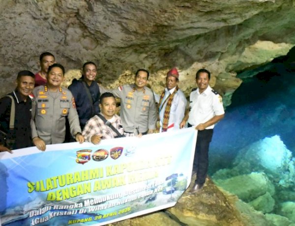 Kapolda NTT jalin silaturahmi dengan awak media, dorong promosi Wisata Gua Kristal dan beri dukungan pengembangan fasilitas