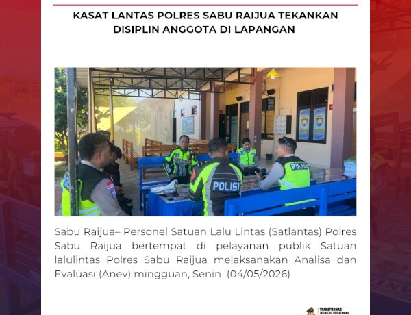 Kasat Lantas Polres Sabu Raijua tekankan disiplin anggota di lapangan 