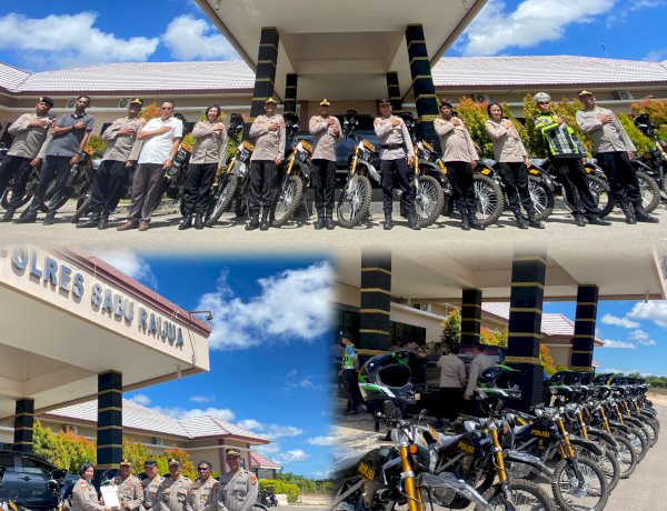 Polres Sabu Raijua terima 15 unit Motor Dinas dari Kapolri, Perkuat Operasional di Wilayah Terpencil