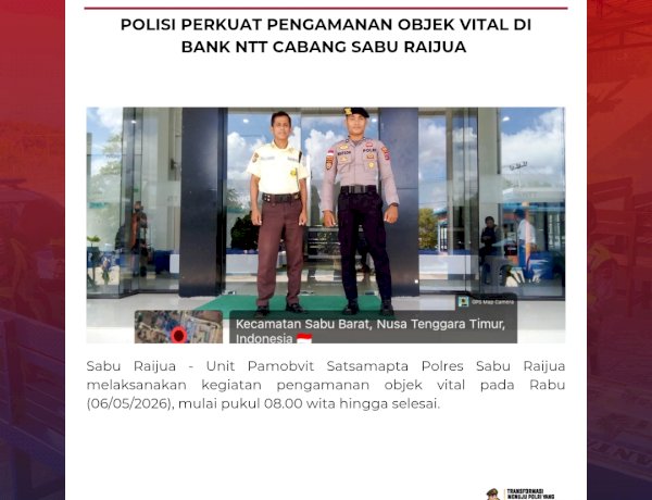 Polisi Perkuat Pengamanan Objek Vital di Bank NTT Cabang Sabu Raijua 