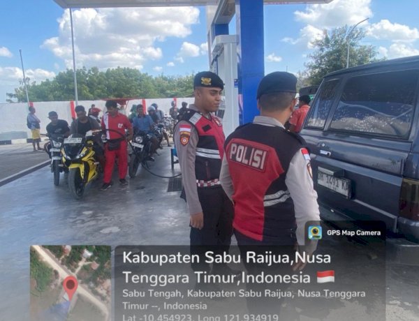 Patroli Presisi Sat Sabhara Polres Sabu Pantau Distribusi BBM di SPBU Eilode