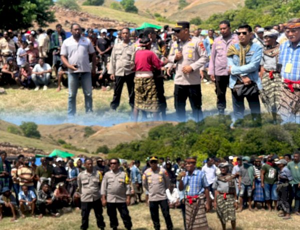 Polri Amankan dan Dukung Pelestarian Adat Hole Liae di Desa Eilogo