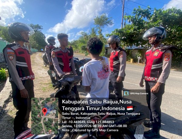 Satuan Samapta Polres Sabu Raijua Gelar Patroli Perintis Presisi, Jaga Kamtibmas Tetap Kondusif