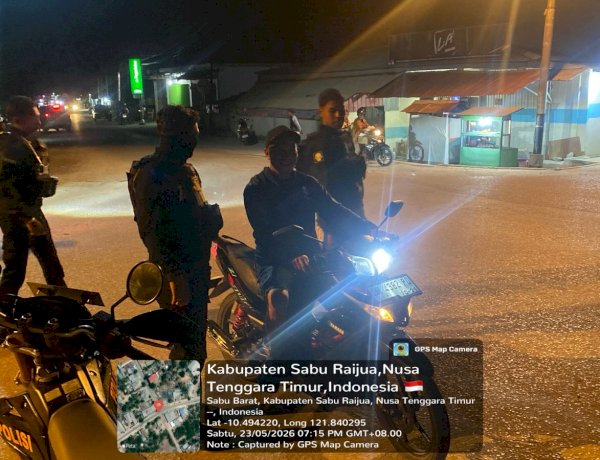 Cegah Gangguan Kamtibmas, Sat Samapta Polres Sabu Raijua Gencarkan Patroli Humanis