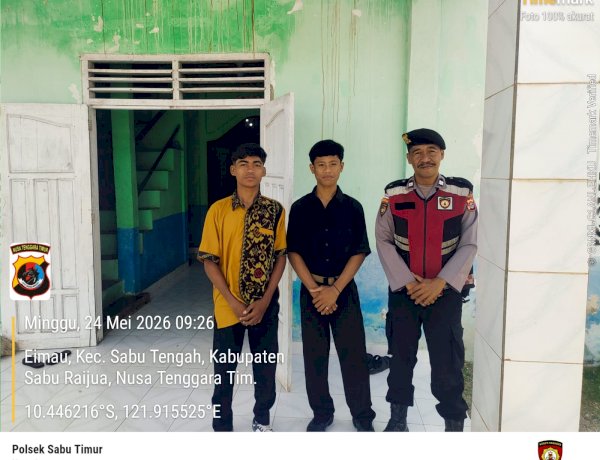 Hadir Beri Rasa Aman, Polsek Sabu Timur Amankan Ibadah Minggu di Dua Gereja.