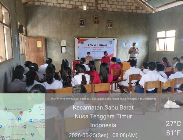 Peduli Generasi Muda, Sat Binmas Polres Sabu Raijua Turun ke Sekolah Cegah Bullying dan Kenakalan Remaja