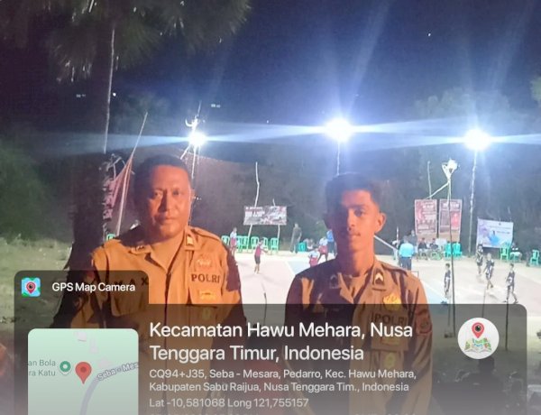 Sampai Tengah Malam, Polisi Tetap Hadir Jaga Sportivitas dan Keamanan Turnamen Voli