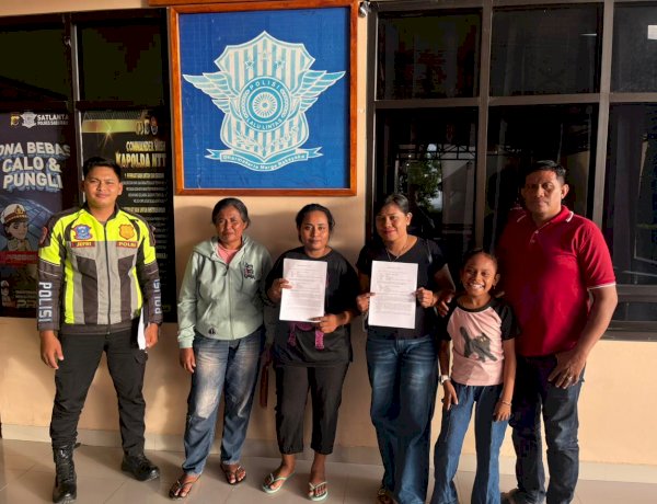 Penyelesaian Kasus Laka Lantas Tunggal di Sabu Barat Berlangsung Damai