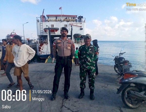Sinergitas TNI-Polri Jaga Pelabuhan Seba, Wujudkan Pelayaran Aman dan Nyaman bagi Masyarakat
