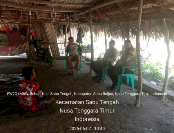 Cegah Konflik Sejak Dini, Bhabinkamtibmas Polsek Sabu Timur Mediasi Sengketa Lahan di Desa Bebae