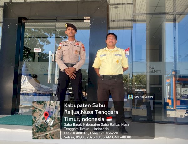 POLRES SABU RAIJUA LAKSANAKAN PENGAMANAN OBJEK VITAL DI BANK NTT CABANG SABU RAIJUA