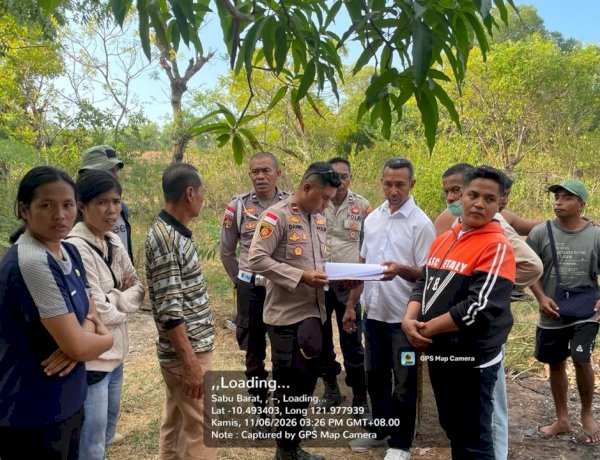 Respon Cepat Kapolsek Sabu Timur Cegah Konflik Saat Pelaksanaan PTSL di Kelurahan Bolou