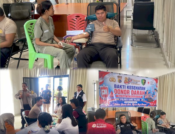Setetes Darah untuk Kemanusiaan, Polres Sabu Raijua Gelar Aksi Donor Darah HUT Bhayangkara ke-80