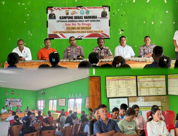Peresmian Kampung Bebas Narkoba di Desa Eimau, Polres Sabu Raijua Perkuat Komitmen Wujudkan Generasi Emas Anti Narkoba