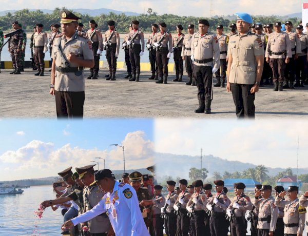 Menghormati Jasa Pahlawan, Polres Sabu Raijua Gelar Upacara Tabur Bunga Sambut Hari Bhayangkara Ke-80