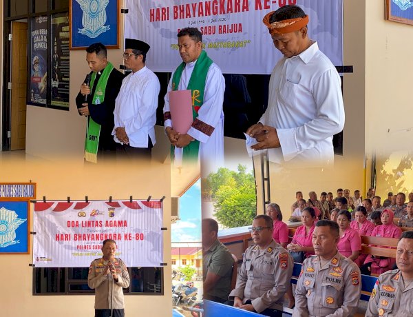 Menyatukan Doa dalam Keberagaman, Polres Sabu Raijua Gelar Doa Lintas Agama Sambut Hari Bhayangkara ke-80