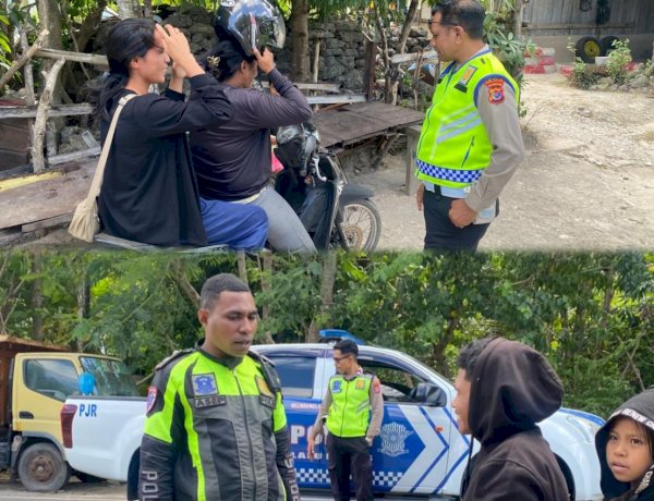 Humanis dan Edukatif, Satlantas Polres Sabu Raijua Berikan Teguran Simpatik kepada Pelanggar Lalu Lintas