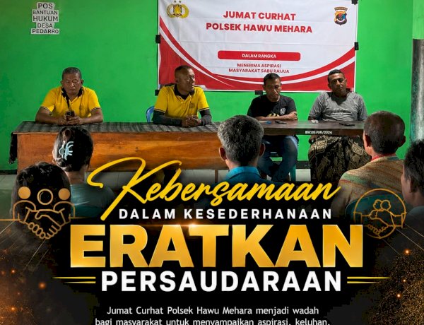 Dengar Langsung Keluhan Warga, Kapolsek Hawu Mehara Perkuat Sinergi Lewat Jumat Curhat