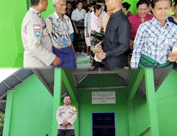 Bhabinkamtibmas Polsek Hawu Mehara Amankan Ibadah Minggu dan Sampaikan Pesan Kamtibmas kepada Jemaat