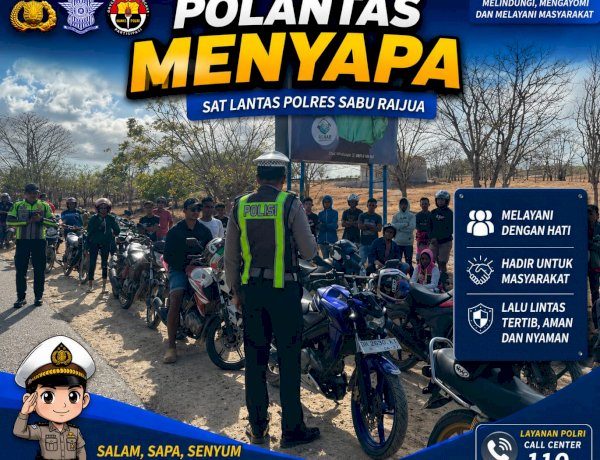 Keselamatan Nomor Satu, Satlantas Polres Sabu Raijua Ajak Masyarakat Tertib Saat Mengantre BBM di SPBU Roboaba