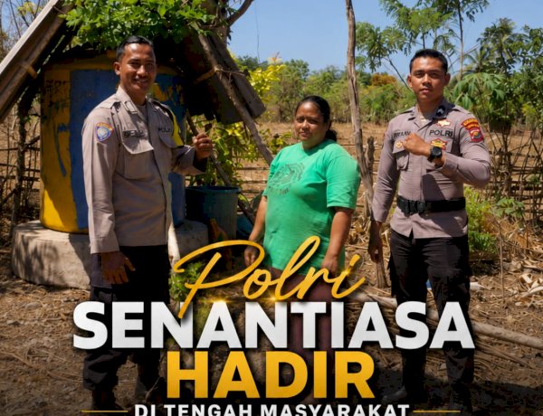 Peduli Warga di Tengah Kekeringan, Polres Sabu Raijua Salurkan Air Bersih ke Tiga Desa