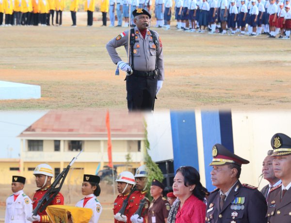 Kapolres Sabu Raijua Hadiri Upacara HUT Proklamasi Kemerdekaan RI ke-81 Tingkat Kabupaten