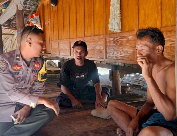 Cegah Kepanikan, Bhabinkamtibmas Gurimonearu Ingatkan Warga Siaga Gempa Susulan