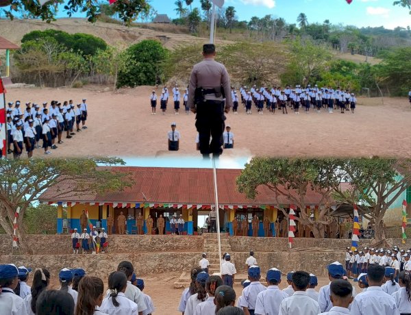 Polisi Hadir di Tengah Pelajar, Polres Sabu Raijua Gaungkan Sekolah Aman Tanpa Bullying dan Narkoba.