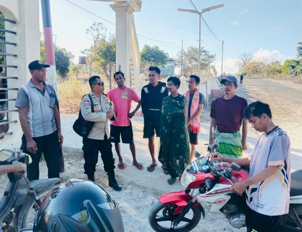 Di Tengah Musim Kemarau, Bhabinkamtibmas Ajak Warga Tanajawa Cegah Karhutla