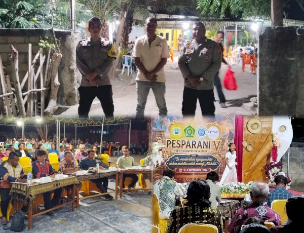 Semarak Pesparani V Sabu Raijua, Polri Hadir Jaga Keamanan dan Kenyamanan Umat