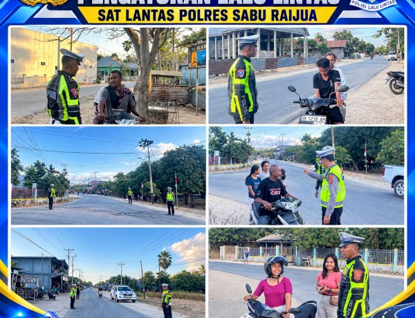 Satlantas Polres Sabu Raijua Gelar Patroli dan Pengaturan Lalu Lintas, Wujudkan Kamseltibcarlantas