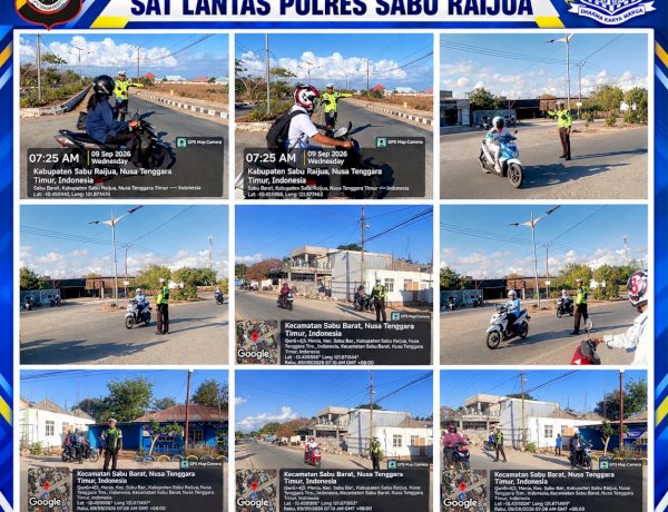 Satlantas Polres Sabu Raijua Tingkatkan Patroli dan Pengaturan Lalu Lintas di Sabu Barat