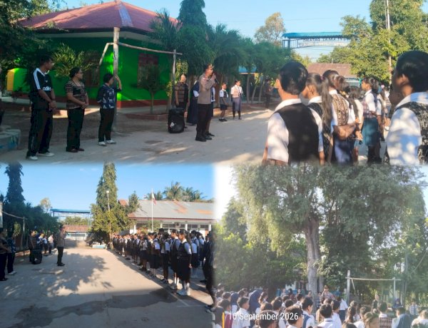 Polisi Masuk Sekolah, Kapolsek Sabu Barat Ajak Pelajar Tumbuh Disiplin dan Jauhi Bullying