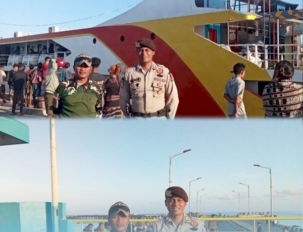 Pastikan Keamanan Penumpang, KP3 Laut Seba Amankan Kedatangan Kapal Cantika Lestari 9E