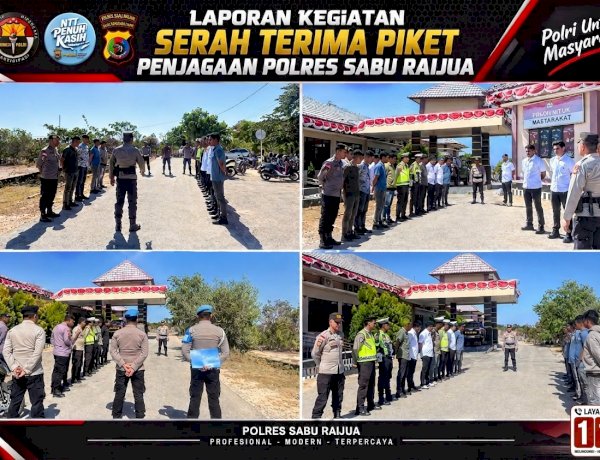 Kabag Ops Polres Sabu Raijua Tekankan Disiplin dan Tanggung Jawab dalam Serah Terima Piket