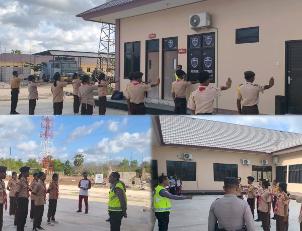 Tanamkan Disiplin Berlalu Lintas Sejak Dini, Sat Binmas Polres Sabu Raijua Latih 12 Gerakan Lalu Lintas kepada Saka Bhayangkara
